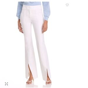 Derek Lam 10 Crosby Maeve Slit Hem Soft White Pants NWOT Size 18 Designer